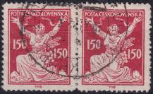 1922, ČSR I, 0159BI, Výplatní známka: Osvobozená republika ⊙ ⊟