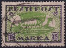 1922, Estonsko, 0023A, Výplatní známka: vikingská loď ⊙