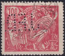 1923, ČSR I, 0173AI, Výplatní známka: Hospodářství a věda (II) ⊙ per