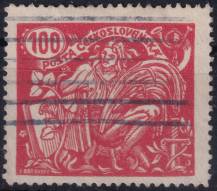 1923, ČSR I, 0173AIII, Výplatní známka: Hospodářství a věda (II) ⊙
