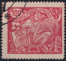 1923, ČSR I, 0173AIII, Výplatní známka: Hospodářství a věda (II) ⊙