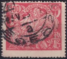 1923, ČSR I, 0173AIIVV, Výplatní známka: Hospodářství a věda (II) ⊙