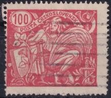 1923, ČSR I, 0173AIVV, Výplatní známka: Hospodářství a věda (II) ⊙