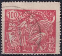 1923, ČSR I, 0173AIVV, Výplatní známka: Hospodářství a věda (II) ⊙