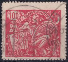 1923, ČSR I, 0173AIVV, Výplatní známka: Hospodářství a věda (II) ⊙