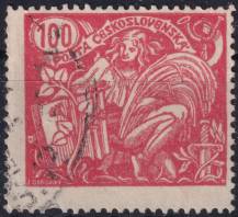 1923, ČSR I, 0173AIVV, Výplatní známka: Hospodářství a věda (II) ⊙