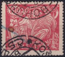 1923, ČSR I, 0173BIII, Výplatní známka: Hospodářství a věda (II) ⊙