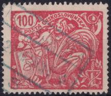 1923, ČSR I, 0173BIII, Výplatní známka: Hospodářství a věda (II) ⊙