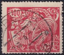 1923, ČSR I, 0173BIIIVV, Výplatní známka: Hospodářství a věda (II) ⊙