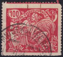 1923, ČSR I, 0173BIIIVV, Výplatní známka: Hospodářství a věda (II) ⊙