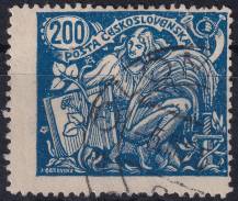 1923, ČSR I, 0174AIIIVV, Výplatní známka: Hospodářství a věda (II) ⊙