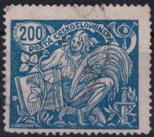 1923, ČSR I, 0174AIIVV, Výplatní známka: Hospodářství a věda (II) ⊙