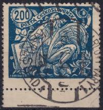 1923, ČSR I, 0174BII, Výplatní známka: Hospodářství a věda (II) ⊙ o D