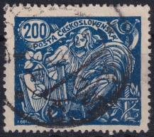 1923, ČSR I, 0174BIII, Výplatní známka: Hospodářství a věda (II) ⊙ "bodlák"