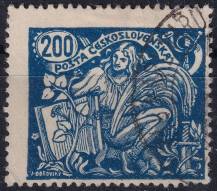 1923, ČSR I, 0174BIIIVV, Výplatní známka: Hospodářství a věda (II) ⊙