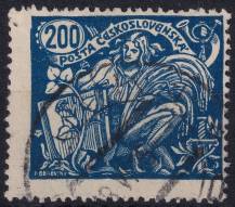 1923, ČSR I, 0174BIIIVV, Výplatní známka: Hospodářství a věda (II) ⊙