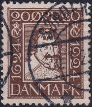 1924, Dánsko, 0133, 300 let Dánské pošty: Král Kristián IV. ⊙