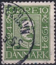1924, Dánsko, 0137, 300 let Dánské pošty: Král Kristián X. ⊙