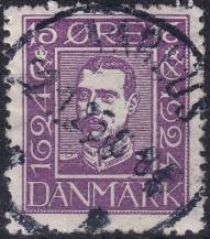 1924, Dánsko, 0141, 300 let Dánské pošty: Král Kristián X. ⊙