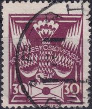 1925, ČSR I, 0150VV, Výplatní známka: Holubice ⊙