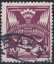 1925, ČSR I, 0150VV, Výplatní známka: Holubice ⊙