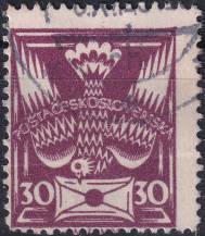 1925, ČSR I, 0150VV, Výplatní známka: Holubice ⊙