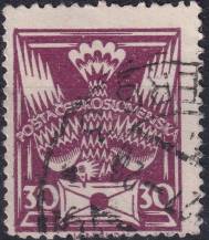 1925, ČSR I, 0150VV, Výplatní známka: Holubice ⊙