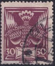 1925, ČSR I, 0150VV, Výplatní známka: Holubice ⊙