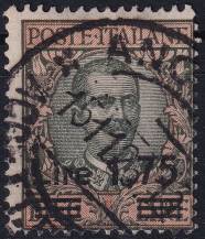 1925, Itálie, 0221, Výplatní známka: Král Viktor Emanuel III. ⊙