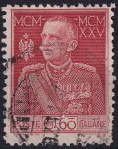 1925, Itálie, 0222B, 25 let vlády krále Viktora Emanuela III. ⊙