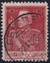 1925, Itálie, 0222B, 25 let vlády krále Viktora Emanuela III. ⊙