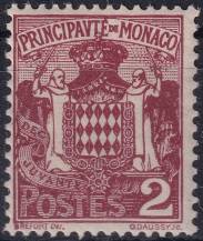 1925, Monako, 0074, Výplatní: státní znak ✶
