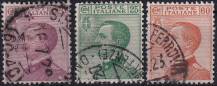 1926/1927, Itálie, 0244/0246, Výplatní známky: Král Viktor Emanuel III. ⊙