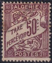 1926/1928, Alžírsko, DL07, Doplatní známka: kresba francouzských známek ⊙