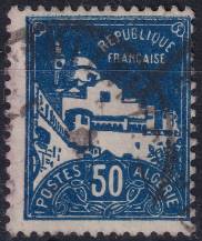 1926, Alžírsko, 0048, Výplatní známka: zemské pohledy - rybářská mešita ⊙