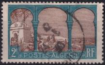 1926, Alžírsko, 0055, Výplatní známka: zemské pohledy - pohled ze hřbitova na alžírský záliv ⊙