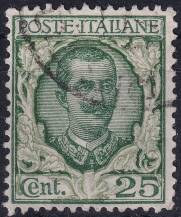 1926, Itálie, 0240, Výplatní známka: Král Viktor Emanuel III. ⊙