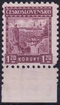 1927, ČSR I, 0219, Výplatní známka: Hrady, krajiny, města - Strahov ✶ o D