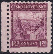 1927, ČSR I, 0219, Výplatní známka: Hrady, krajiny, města - Strahov ✶ o L