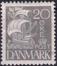 1927, Dánsko, 0169, Výplatní známka: Karavela ✶