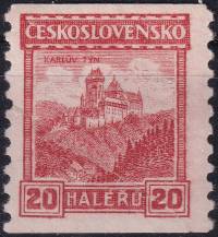 1928, ČSR I, 0216Aa, Výplatní známka: Hrady, krajiny, města - Karlštejn ✶ zk