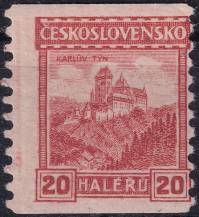 1928, ČSR I, 0216AVV, Výplatní známka: Hrady, krajiny, města - Karlštejn ✶