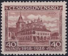 1928, ČSR I, 0234, 10. výročí vzniku ČSR (Jubilejní): Levoča ✶