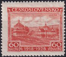 1928, ČSR I, 0236VV, 10. výročí vzniku ČSR (Jubilejní): Jasiňa ✶✶