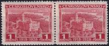 1928, ČSR I, 0237, 10. výročí vzniku ČSR (Jubilejní): Hluboká ✶✶ ⊟