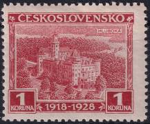 1928, ČSR I, 0237VV, 10. výročí vzniku ČSR (Jubilejní): Hluboká ✶✶