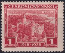 1928, ČSR I, 0237VV, 10. výročí vzniku ČSR (Jubilejní): Hluboká ✶✶