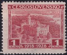 1928, ČSR I, 0237VV, 10. výročí vzniku ČSR (Jubilejní): Hluboká ✶✶