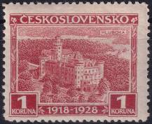1928, ČSR I, 0237VV, 10. výročí vzniku ČSR (Jubilejní): Hluboká ✶✶