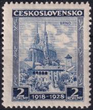 1928, ČSR I, 0239, 10. výročí vzniku ČSR (Jubilejní): Brno ✶✶